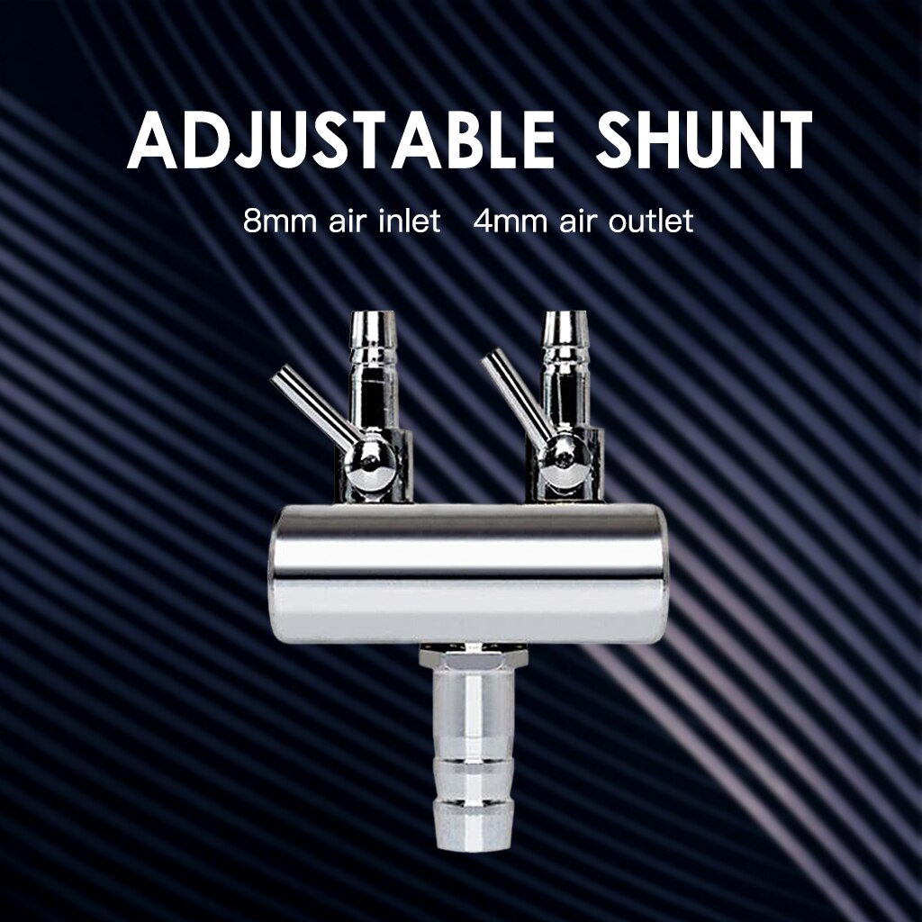 2-12Way 4mm Cross Aquarium Air Flow Control Lever Valve Distributor Splitter