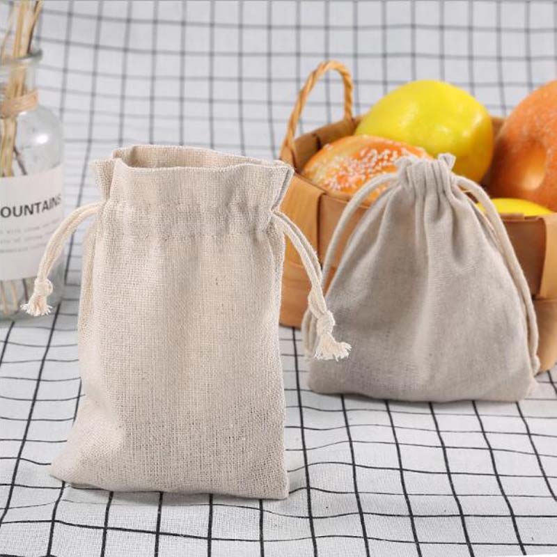 POLHIM Lot De 10 Petits Sacs En Toile De Jute Naturel 22x26 Cm - 145 G/m² - Sacs Personnalisables Pour Enfants, Peinture, Cadeaux, DIY