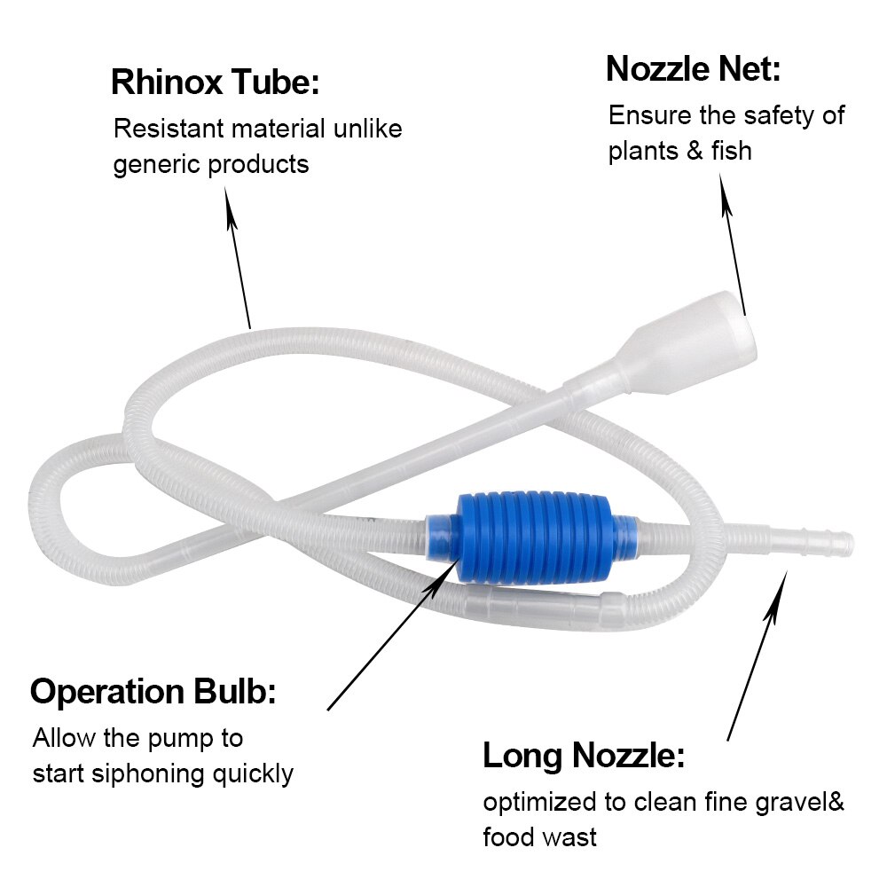 Niceyard aquarium vissenkom pijp vacuüm waterpomp filters gereedschap grindreiniger afvalverwijderaar grindreiniger