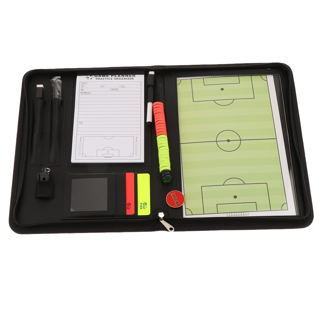 Soccer Magnetic Clipboard Football Coaches Coaching Boards with Yellow Red Cards Score Sheet