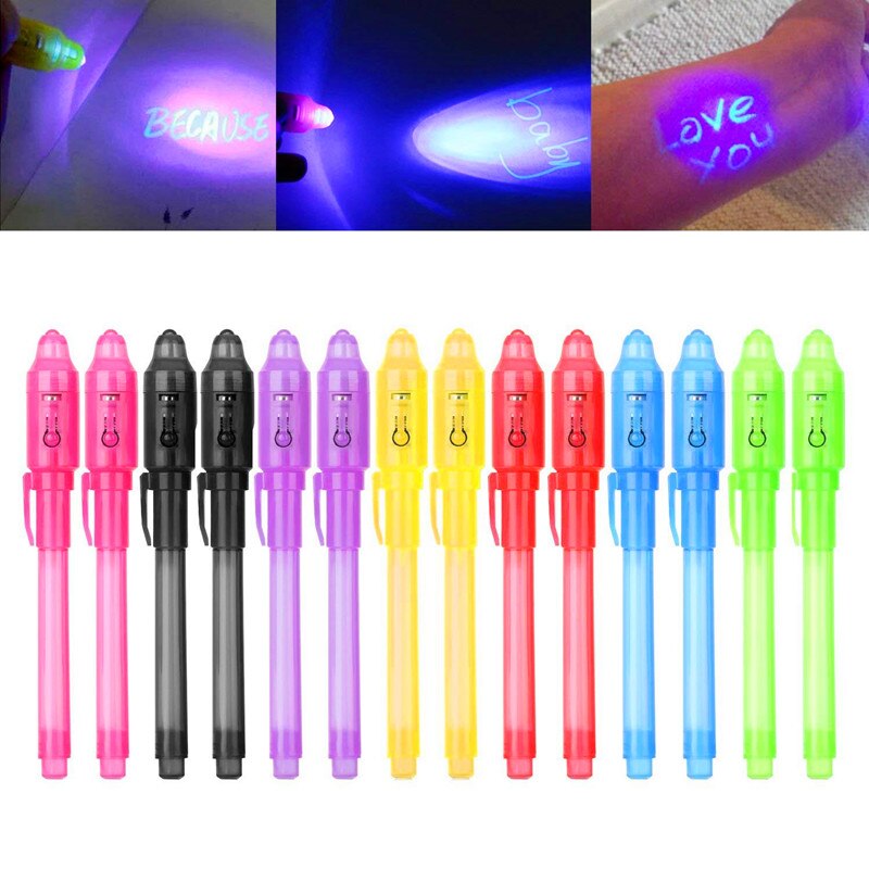 Rotulador de tinta Invisible con luz UV para niños, , mágico, de los estudiantes, novedad, suministros de DIY para el hogar y la escuela