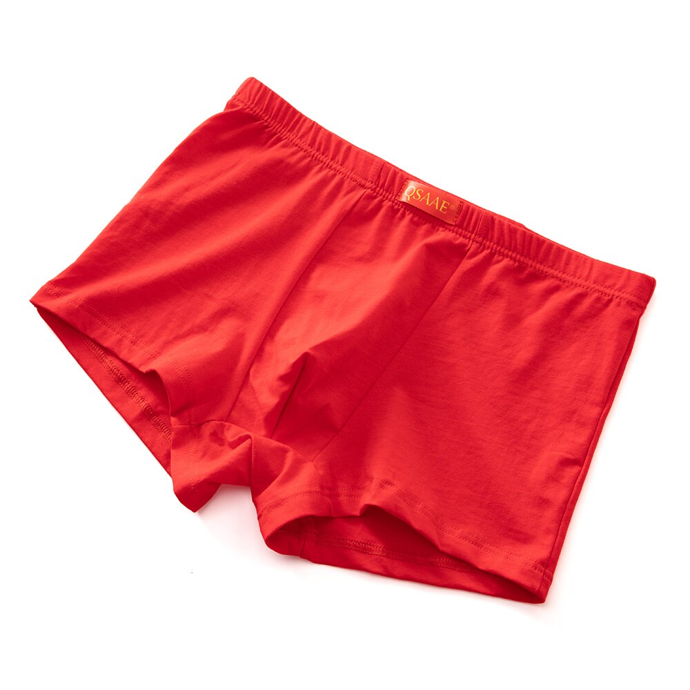 5pcs/lot QSAAE Male red panties cottonre boxers panties comfortable men&#39;s panties underwear brand shorts man boxer QS7503