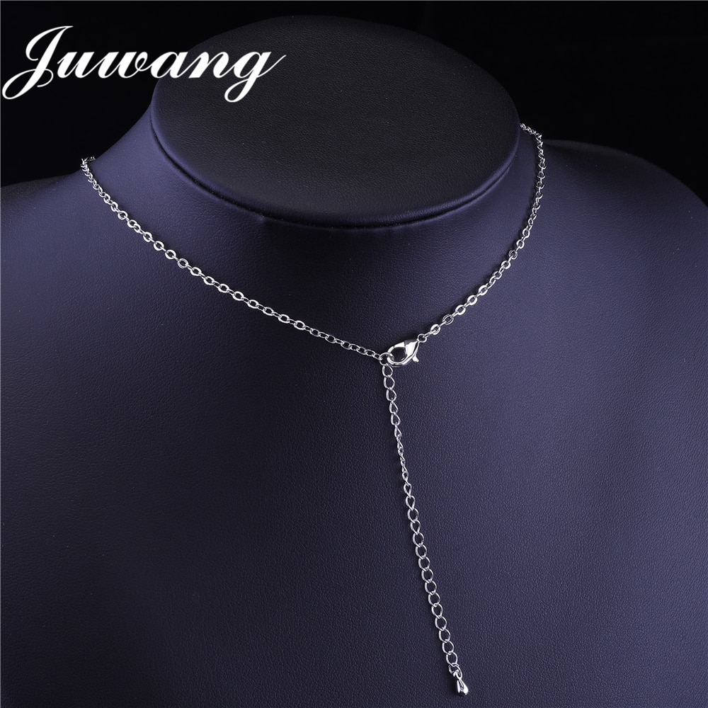 JUWANG Brand Classic Cubic Zirconia Bridal Jewelry Set for Woman Party Necklace and Earring Wedding Jewelry