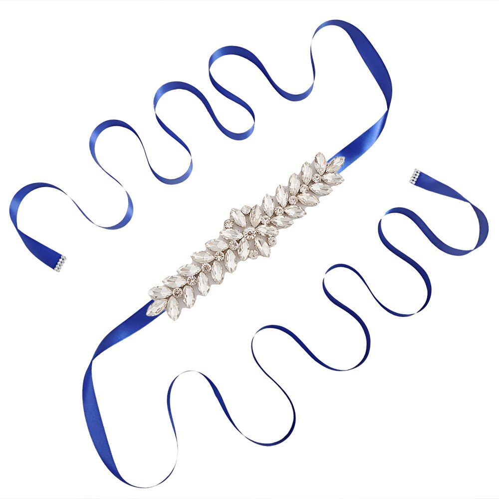 Trixy S69 Prachtige Strass Riem Bruiloft Riem Bruidsjurk Accessoires Huwelijk Bruids Sjerpen Bruiloft Bruids Riem Voor Bruiden: royal blue