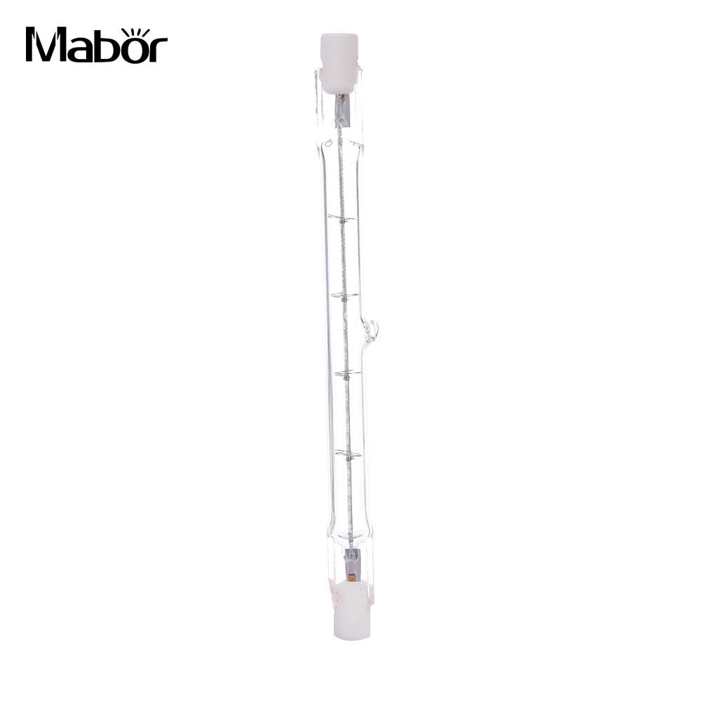 Bright Halogen Bulb Iodine Tungsten Lamp Tube 118MM 300W Household Decor Double Ended Linear Warm White