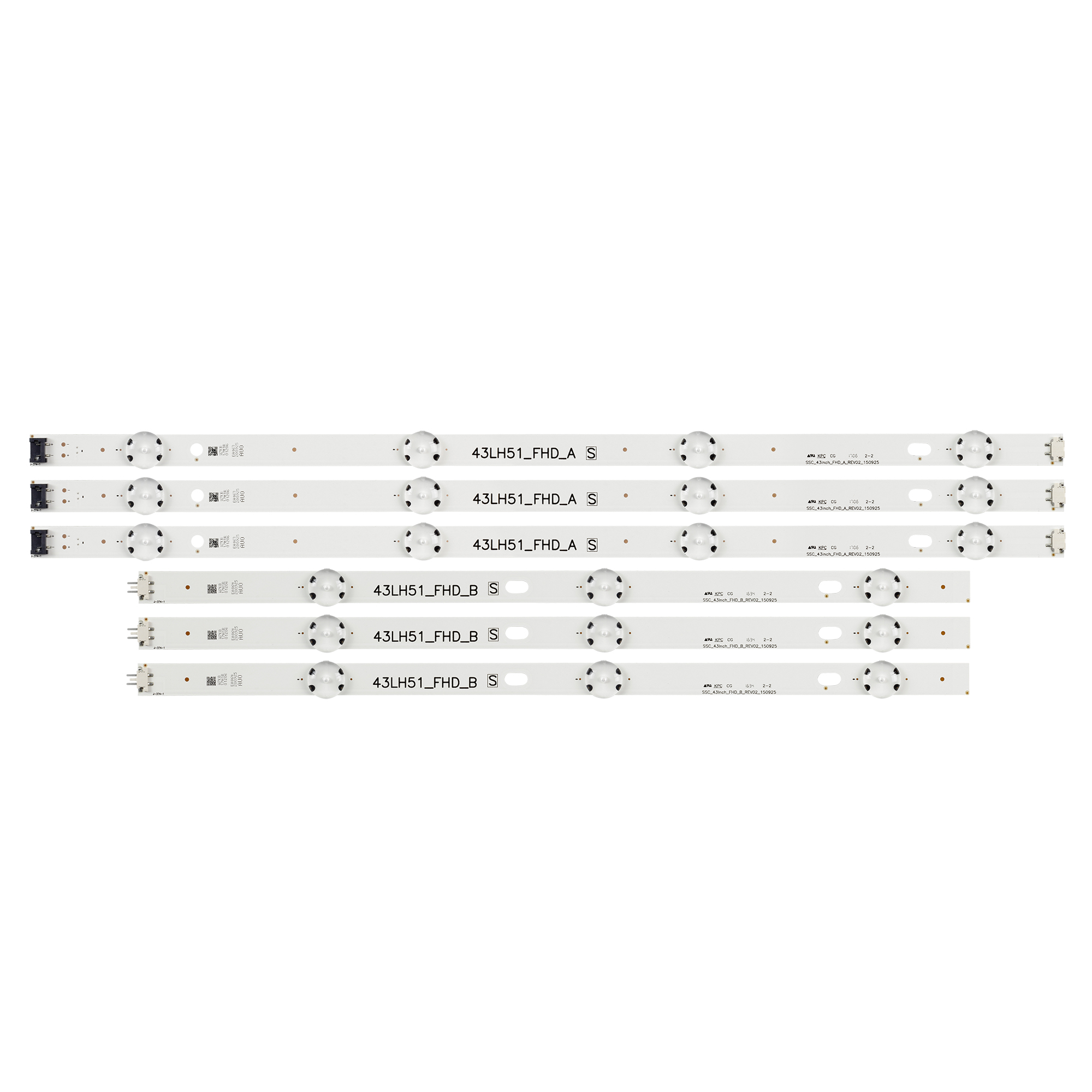 Led baggrundslys lampeliste til  lg 43 lf 510v 43 lh 5700 43 lx 300c lf51- fhd-a  hc430 due cob 43 lh 51_ fhd ab ssc _43 tommer 43 lj 510t 43 lj 5100