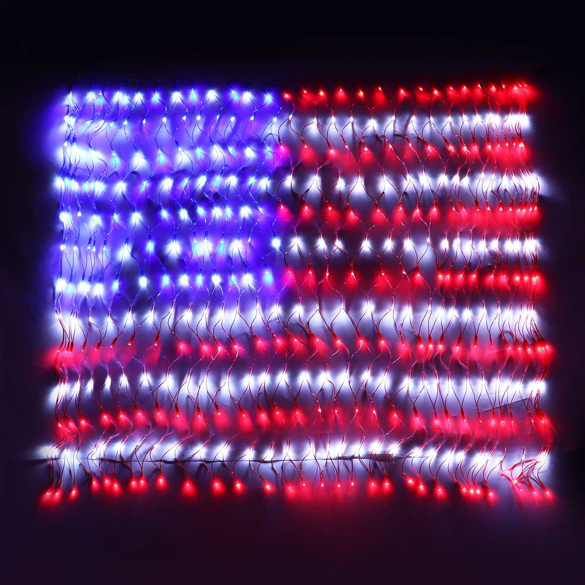 Amerikaanse Vlag 420 Led String Lights Grote Vlag Outdoor Verlichting Waterdichte Opknoping Ornamenten Voor Independence Day,Memorial Day