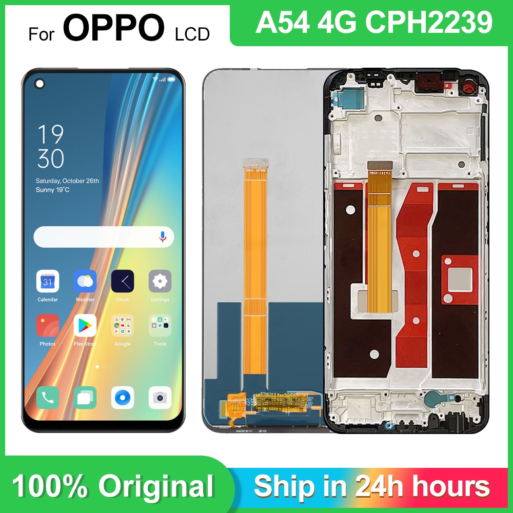 6.5"Original For Oppo A54 4G CPH2239 LCD Display Screen Touch Digitizer Replacement For Oppo A54 4G Display With Frame