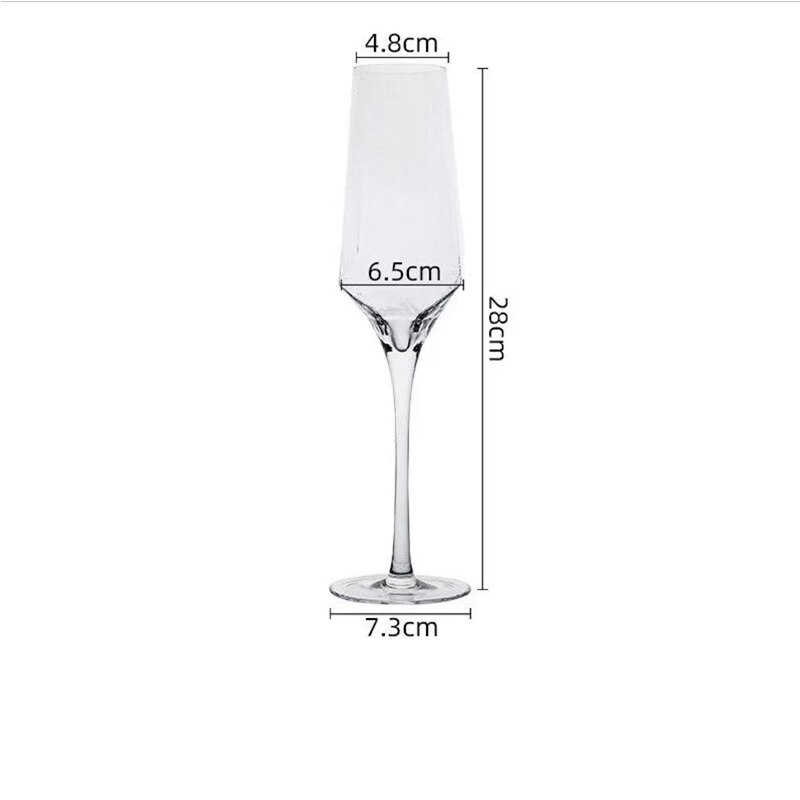 Verre à vin rouge de luxe léger en forme de diamant, gobelet sans plomb, verre à Champagne, verre à whisky