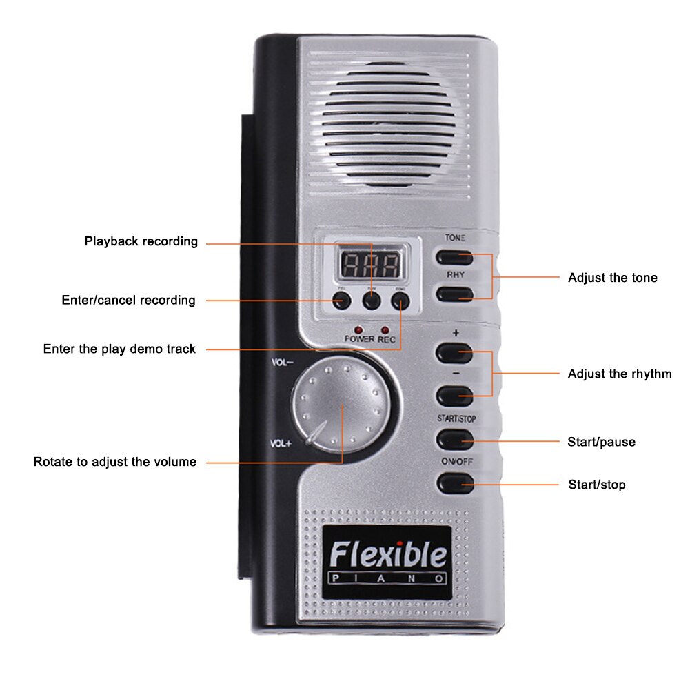 61 Keys Roll Up Piano Portable Rechargeable Electronic Hand Roll Piano with Silicone Piano Keyboard for Beginners