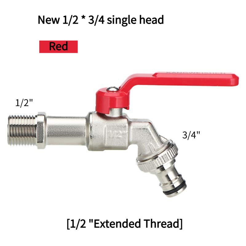 Outils de jardin robinet d'eau en laiton 1/2 "extérieur et intérieur utilisé levier marche/arrêt facile poignée robinets d'alimentation d'arrosage robinet à tournant sphérique: YELLOW