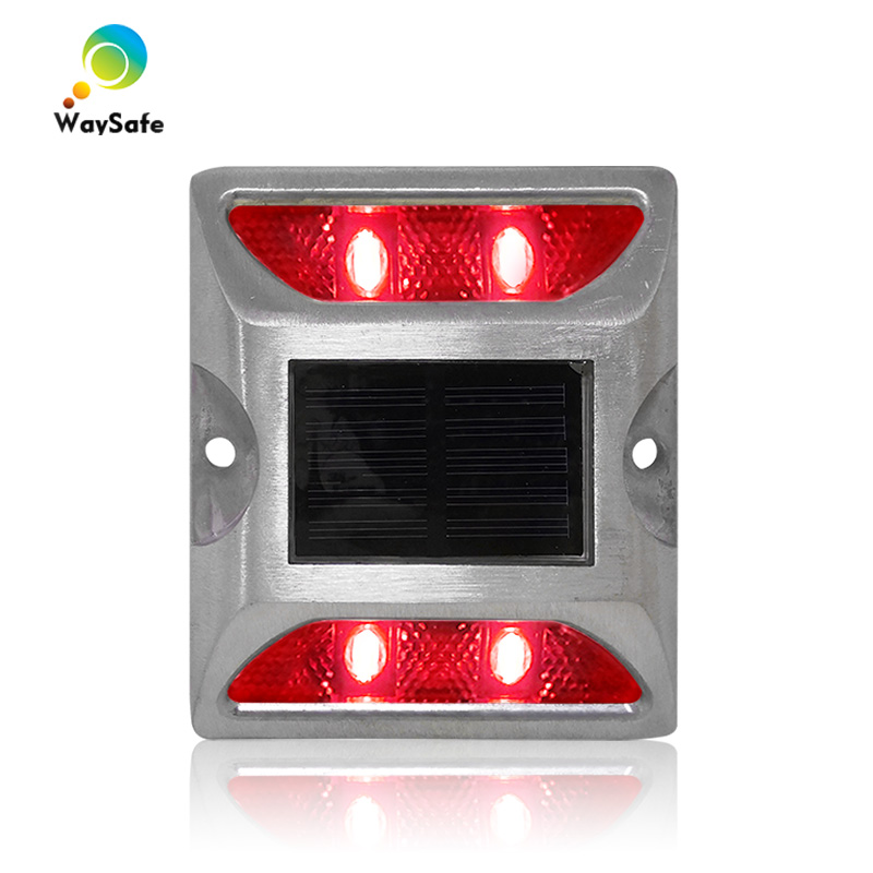 Steady mode groene LED licht aluminium materiaal zonne-energie weg stud reflector op verkoop