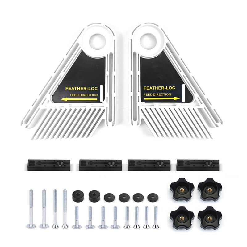 Multi-purpose Feather Loc Board Set Double Featherboards Woodworking Tool: White