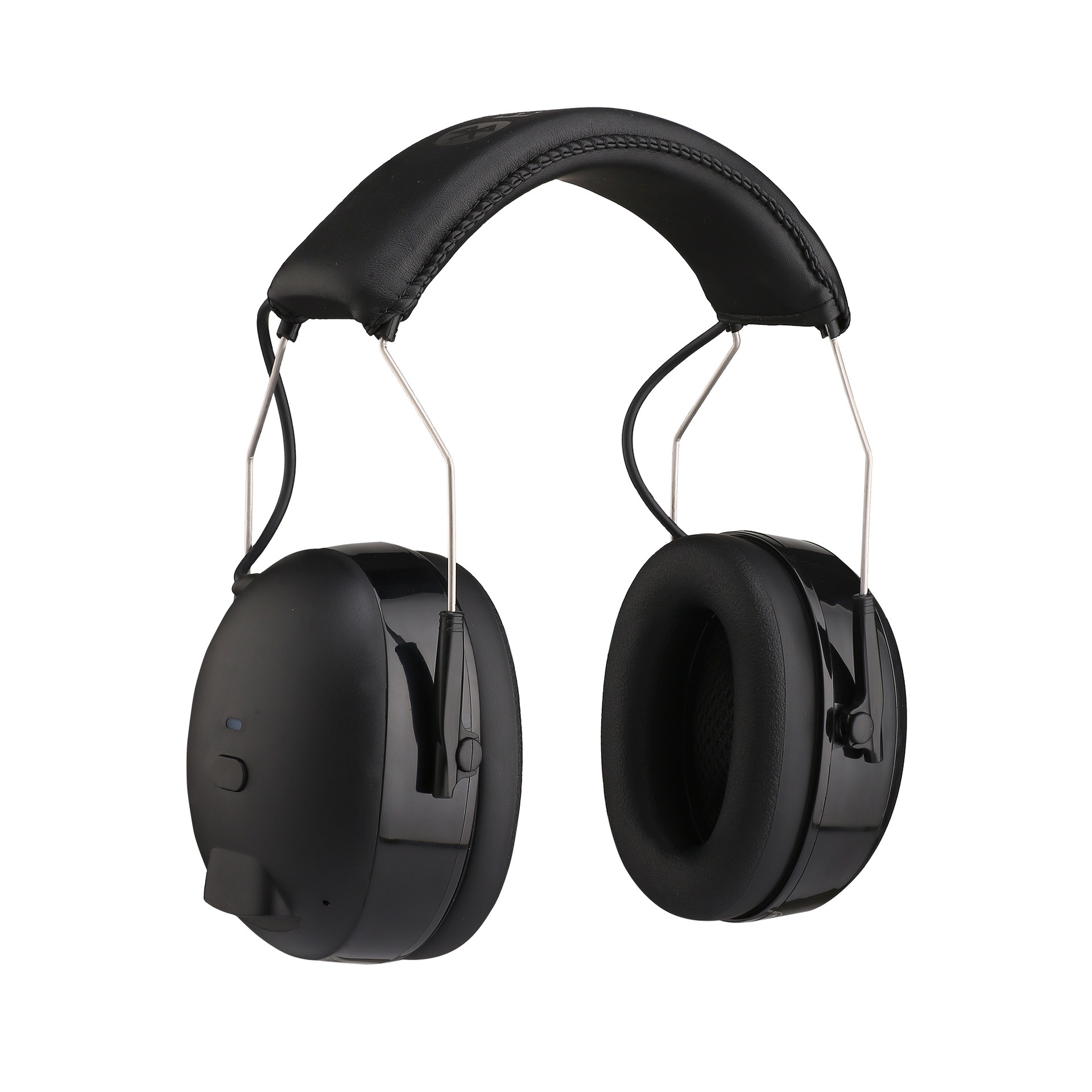 Auriculares de protección auditiva SNR de 30dB con Bluetooth, orejeras de seguridad recargables con reducción de ruido, Protector auditivo inalámbrico: Negro