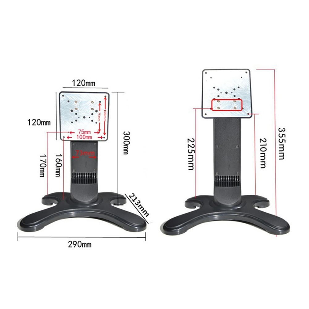 Wearson WS-03X Rotierenden Basis Monitor Stand Tilt Vesa Einstellbare Höhe für 19-24 inch LCD Monitor mit 75x75 100x100mm Vesa Mount