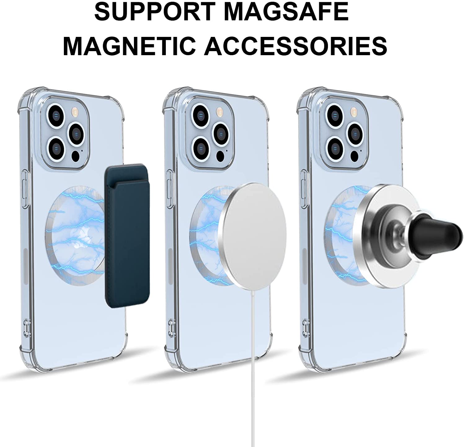 Magnetische Metalen Plaat Sticker Ringen Voor Magsafe Draadloze Oplader Magneet Auto Mobiele Telefoon Houder Ijzeren Plaat Voor Iphone 13 12 11