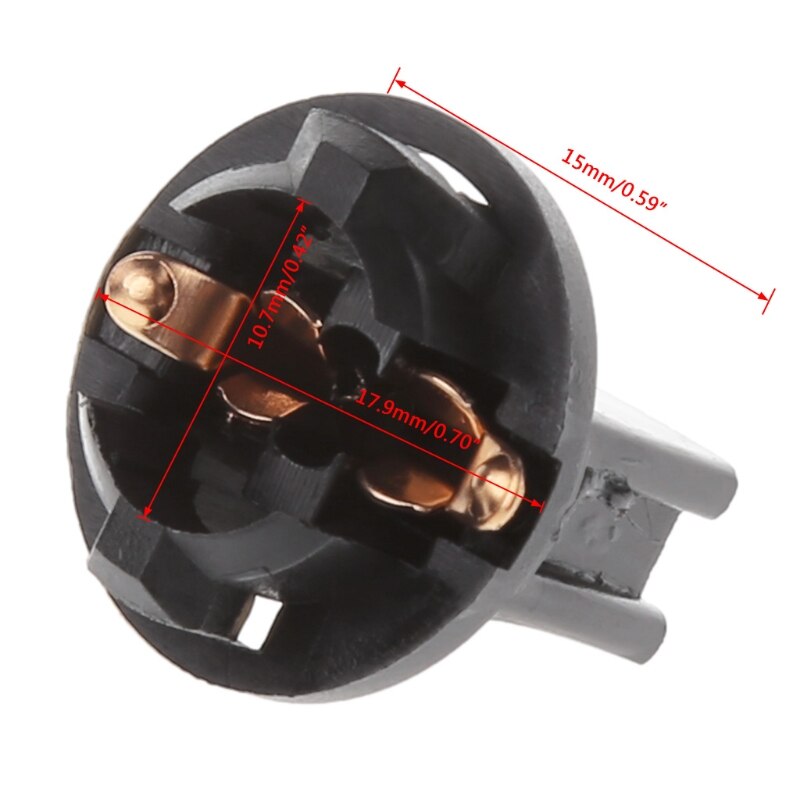 10Pcs T10 Car Light Socket Twist Lock Wedge Instrument Panel Light Bulb Base 28GC