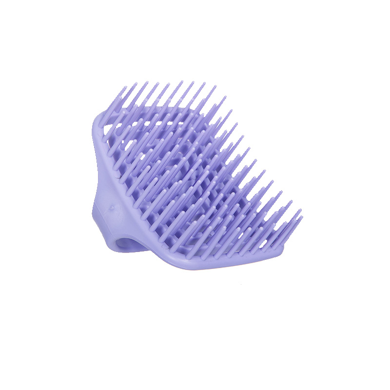 1 Uds champú cabeza cuero cabelludo cepillo de masaje de silicona baño piel suave lavado peine cepillo de Limpieza del cabello salón belleza salud herramientas de peluquero: Azul