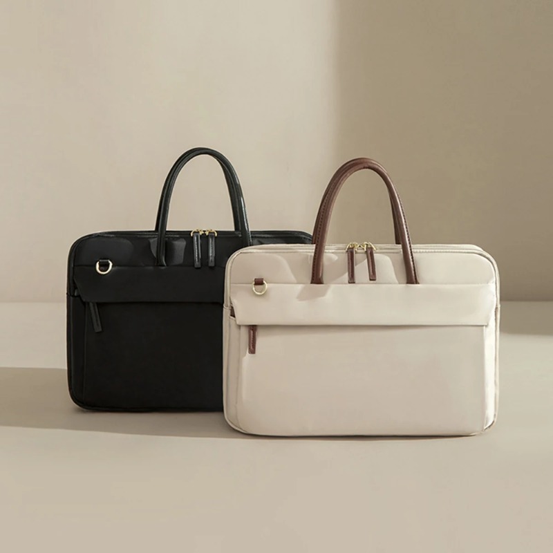 Bolso para ordenador portátil de 16 pulgadas para mujer, bolso para ir al trabajo informal y de 2025, maletín de negocios de color sólido