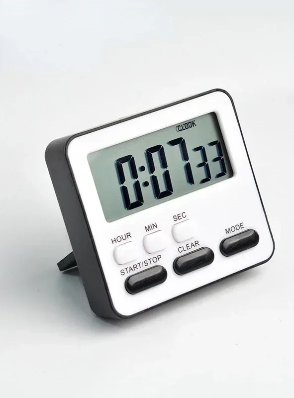 Digitaal display Koken Wekker Kookwekker Slaap Stopwatch Klok Huis Countdown Kinderen Student Leren Tijdmanager: Black