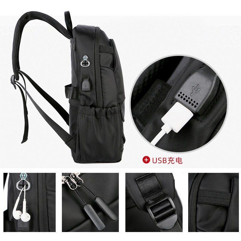 University Student School Backpack Men Bags Waterproof Oxford Men's Backpack Large Casual College Style