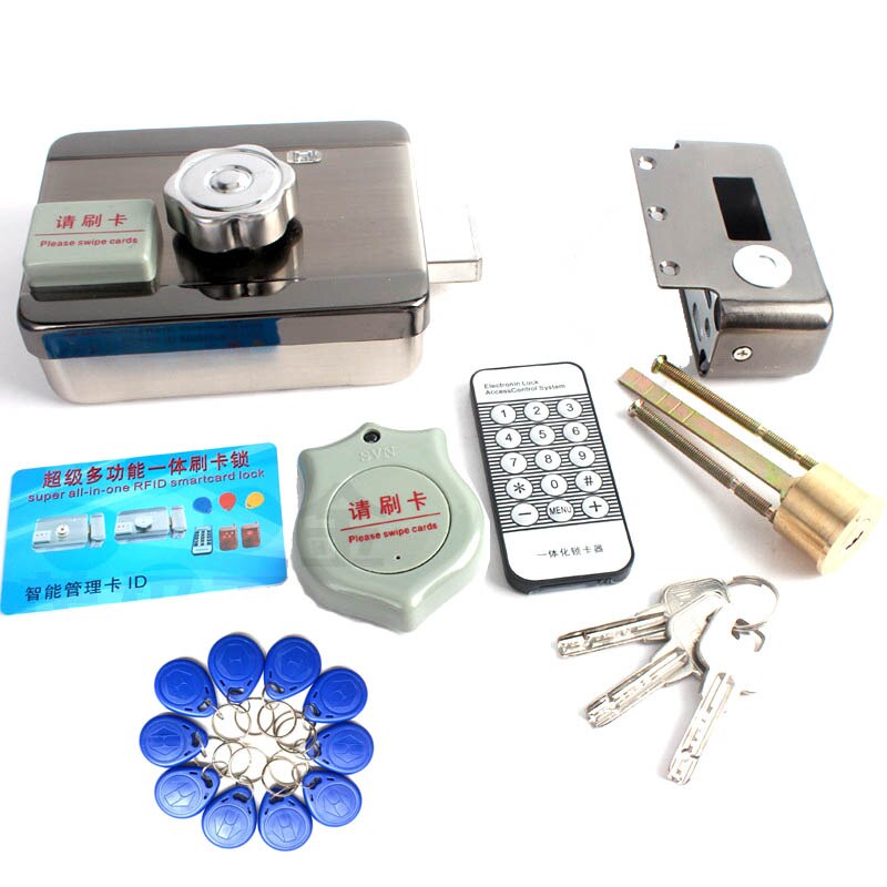 Electric lock 125KHz RFID ID EM card motor lock can connect intercom for access control system: S Kit B
