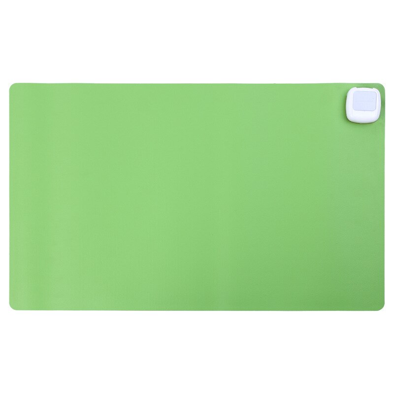 Varm hand bordsdyna vinter varm musmatta dator skrivbord bord gaming möss värmare varmare uppvärmd pu läder mattor varmare pad: Grön / 70 x 33cm