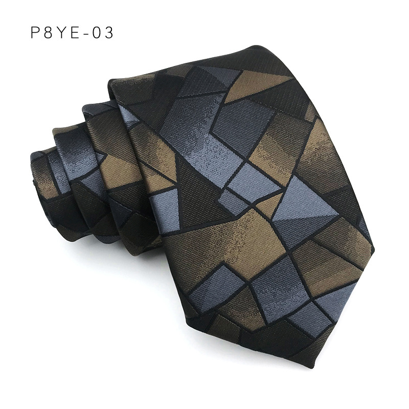 Corbata de lujo de 8CM para hombre, corbatas a rayas para hombre, novio, padrino de boda, corbata tejida de Jacquard, accesorios formales para de negocios: Verde