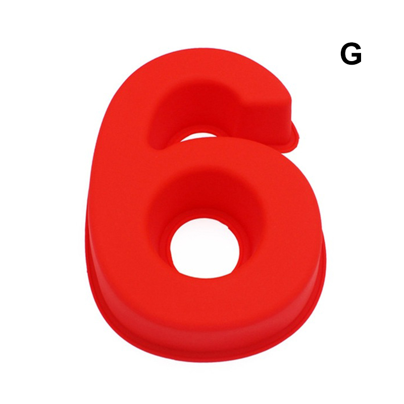 0-9 numero stampo per torta digitale numeri per torta forma strumento per la decorazione di torte per anniversario di compleanno di nozze: 6