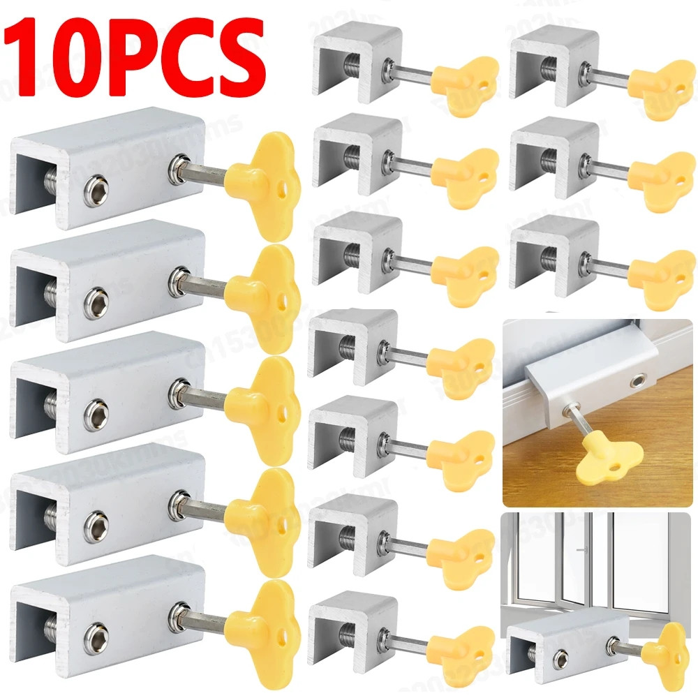 Sliding Sash Stopper Cabinet Locks Straps Doors Security Anti-theft Lock Window Sliding Door Baby Kids Child Safety Doors Lock