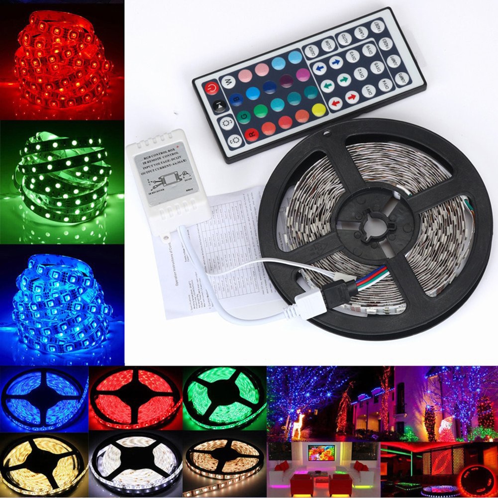 Led Strip Licht Rgb 3528 Smd Flexibele Lint Fita Led Light Strip Rgb 5M 10M 15M Tape diode Dc Afstandsbediening