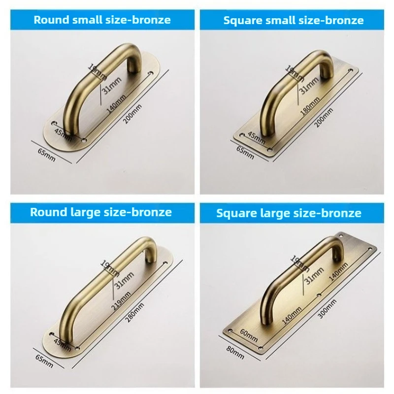 Roestvrij stalen deuren Hardware Handvat Schuifschuur Meubelkast Lade Keukengrepen Trek en duw