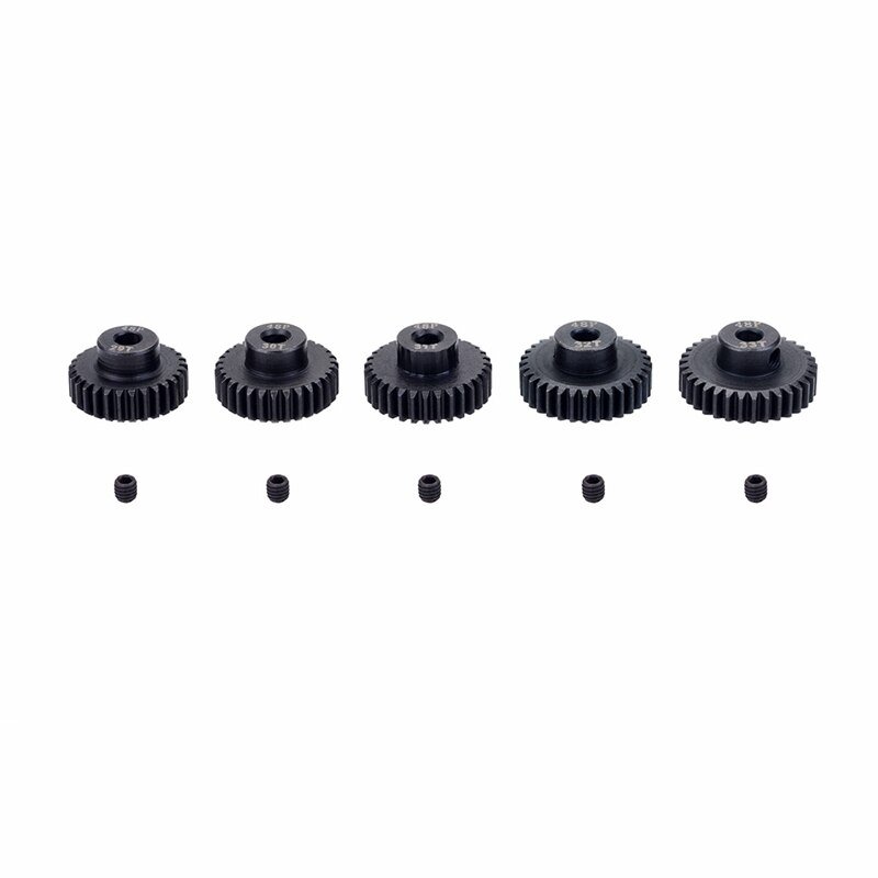 5PCS 48DP 3.175mm Metal Pinion Motor Gear Set for 1/10 RC Car Motor