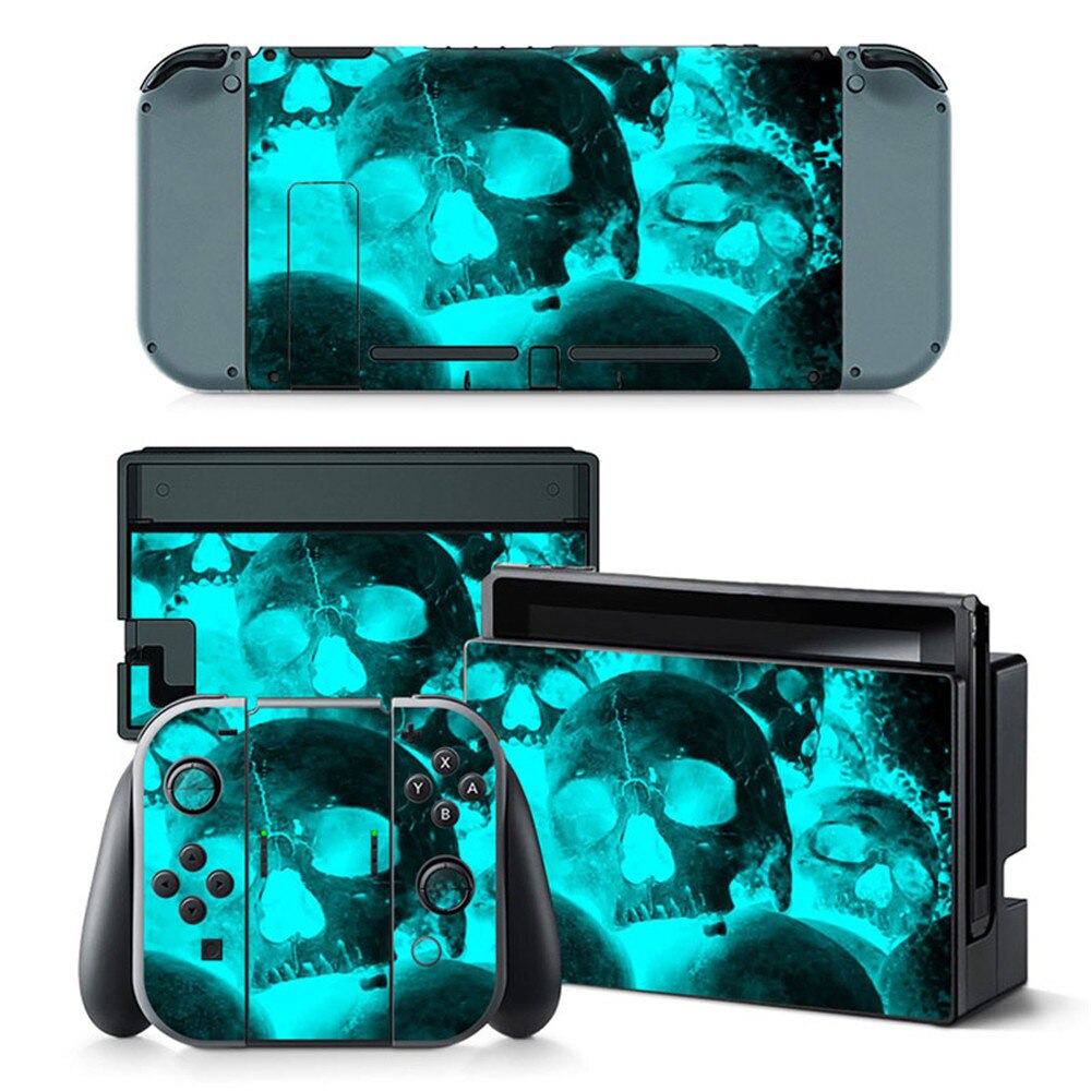 Custom Full Set Vinyl Decal Protector Skin For Nintendo Switch Console Controller Skin Sticker: TN-switch-0255