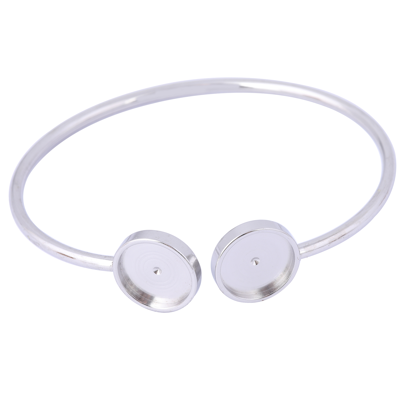 5Pcs Rvs Buigbare Manchet Armband Blanks Fit 12Mm Cabochon Bangle Base Instelling Bezels Diy Sieraden Maken Bevindingen
