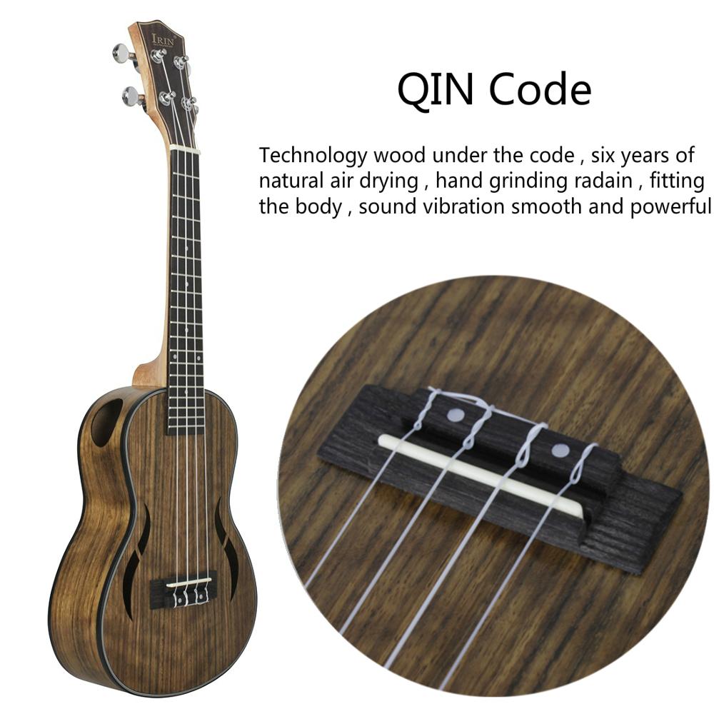 IRIN-Ukelele Hawaiano de 26 pulgadas, 4 cuerdas, cuerpo de nogal, cuerda de nailon, perilla de Metal, Ukelele para niños, estudiante principiante