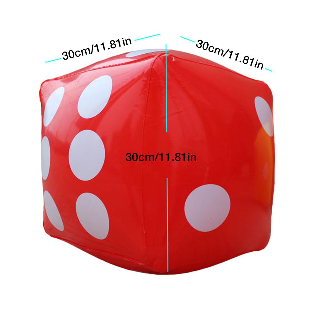 12- inch opblaasbare dobbelstenen party spel dobbelstenen oversized zwembad speelgoed familie vriend party spel zwembad speelgoed