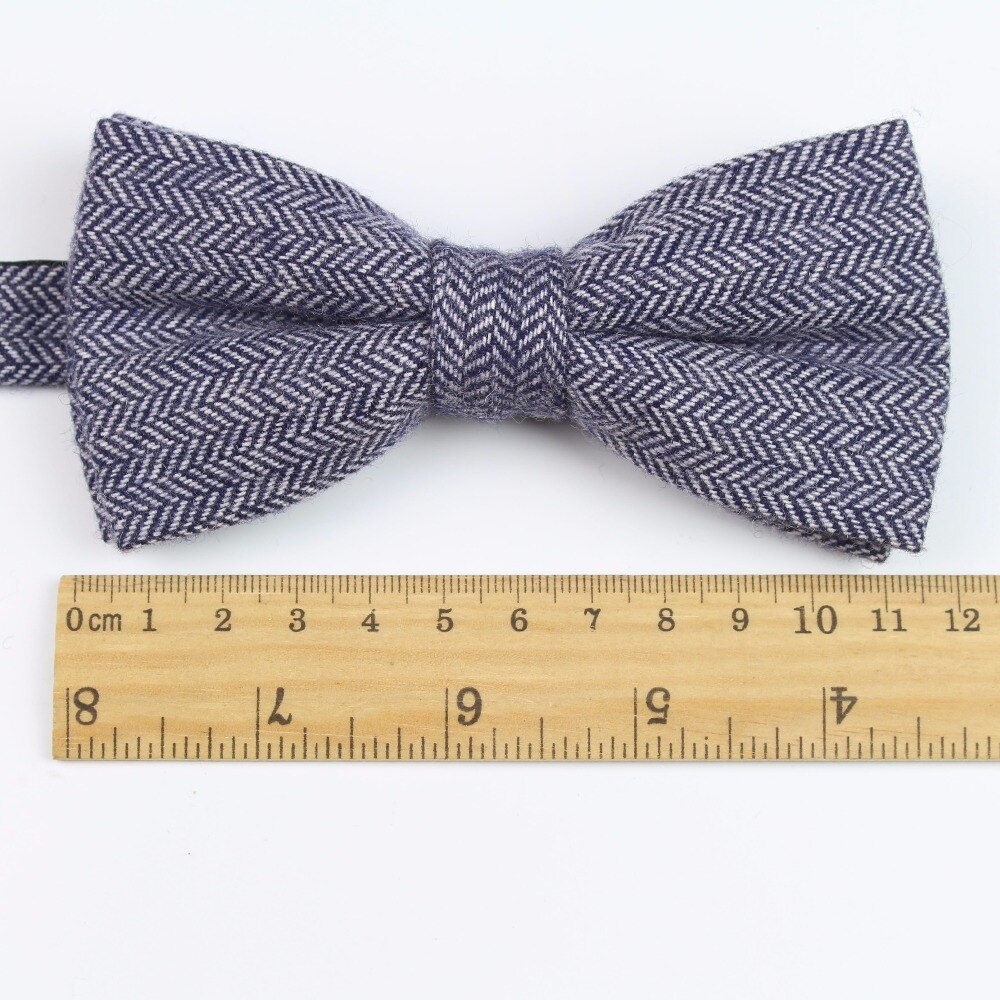 Overlegen klassisk formell ull bomull sløyfe gravata flere farger houndstooth mønster slips herre luksus slips tweed sløyfe