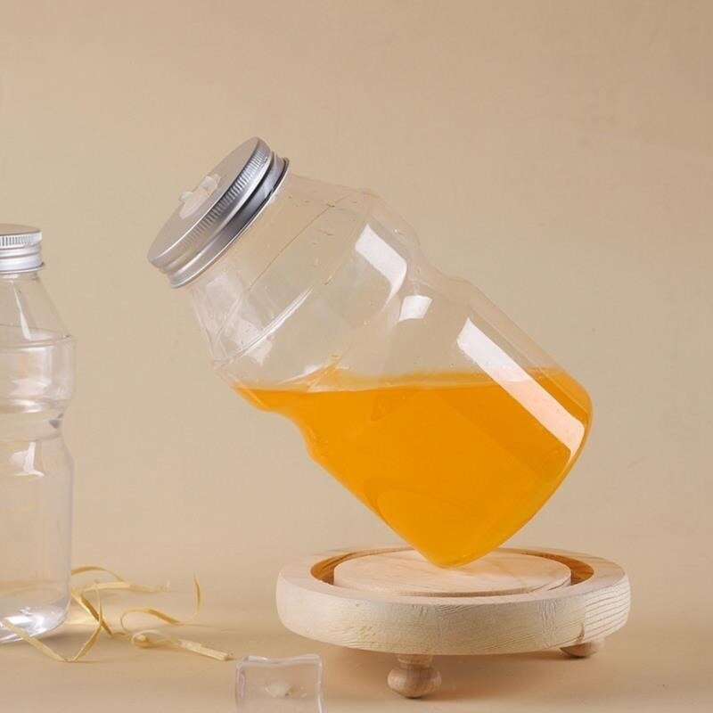 10pcs Net red 500ml clear plastic cups bubble tea cup milkshake bottle yogurt bottles diy flower tea packaging cups with lids