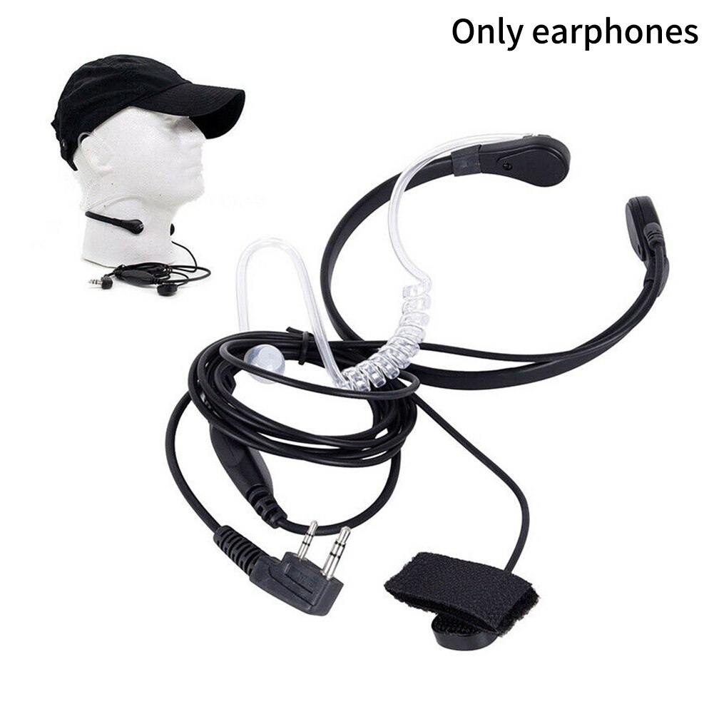 Talkie-walkie intégré Flexible haut-parleur Radio Transparent doigt PTT Air Tube acoustique gorge micro écouteur Action pour Baofeng