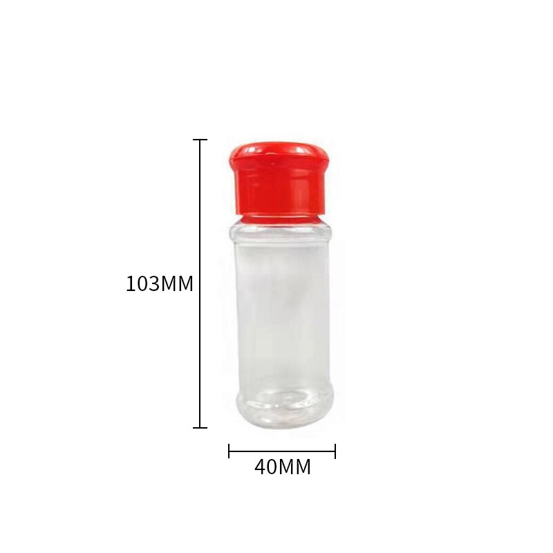 Plast krydda salt peppar shakers kryddburk bbq krydda flaskor cruet behållare kök kryddburk med lock