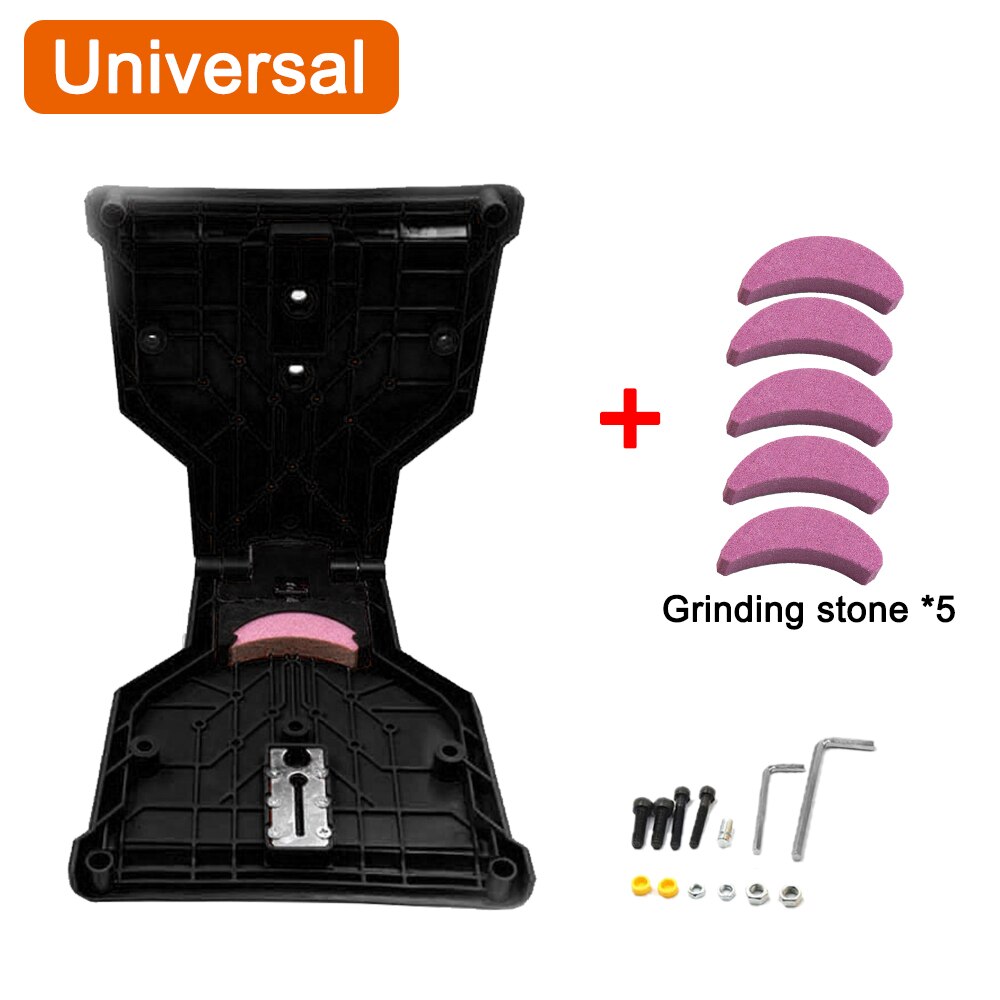 Portable Chainsaw Teeth Sharpener Durable Easy Sharp Chain Saw Bar-Mount Fast Grinding Chain Sharpen Chainsaw Woodworking Tools: Type A Black Set