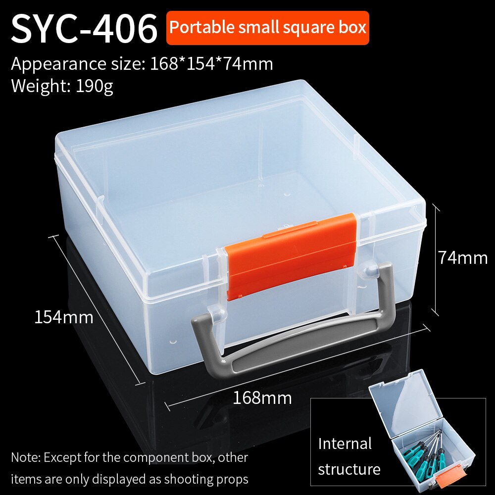 Luxianzi Transparante Plastic Opslag Gereedschap Doos Met Handvat Verstelbare Reparatie Toolbox Hardware Schroef Stofdicht Organizer Case: LXZ920033