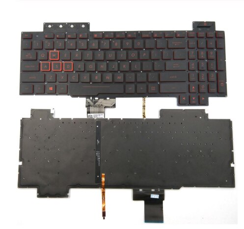 pour Asus TUF Gaming FX504 FX504GE FX504GD FX504GD-AH51 FX504GD-ES51 FX504GD-NH51 clavier rétro-éclairé américain FX504GD-RS51