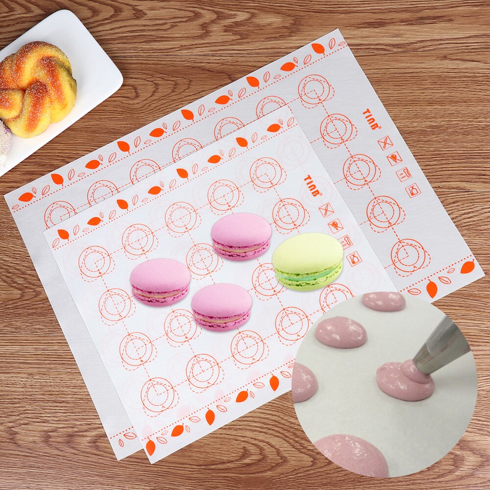 Siliconen Cake Sheet Rolling Pad Food Grade Macaron Bakken Mat Non Stick Kneden Deeg Bakvormen Oven Gebak Koken Gereedschap