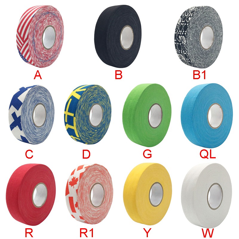 2.5cm x 25m Cloth Hockey Tape Sport Safety Football Volleyball Basketball Knee Pads Hockey Stick Tape Elbow Golf Tape ZL07