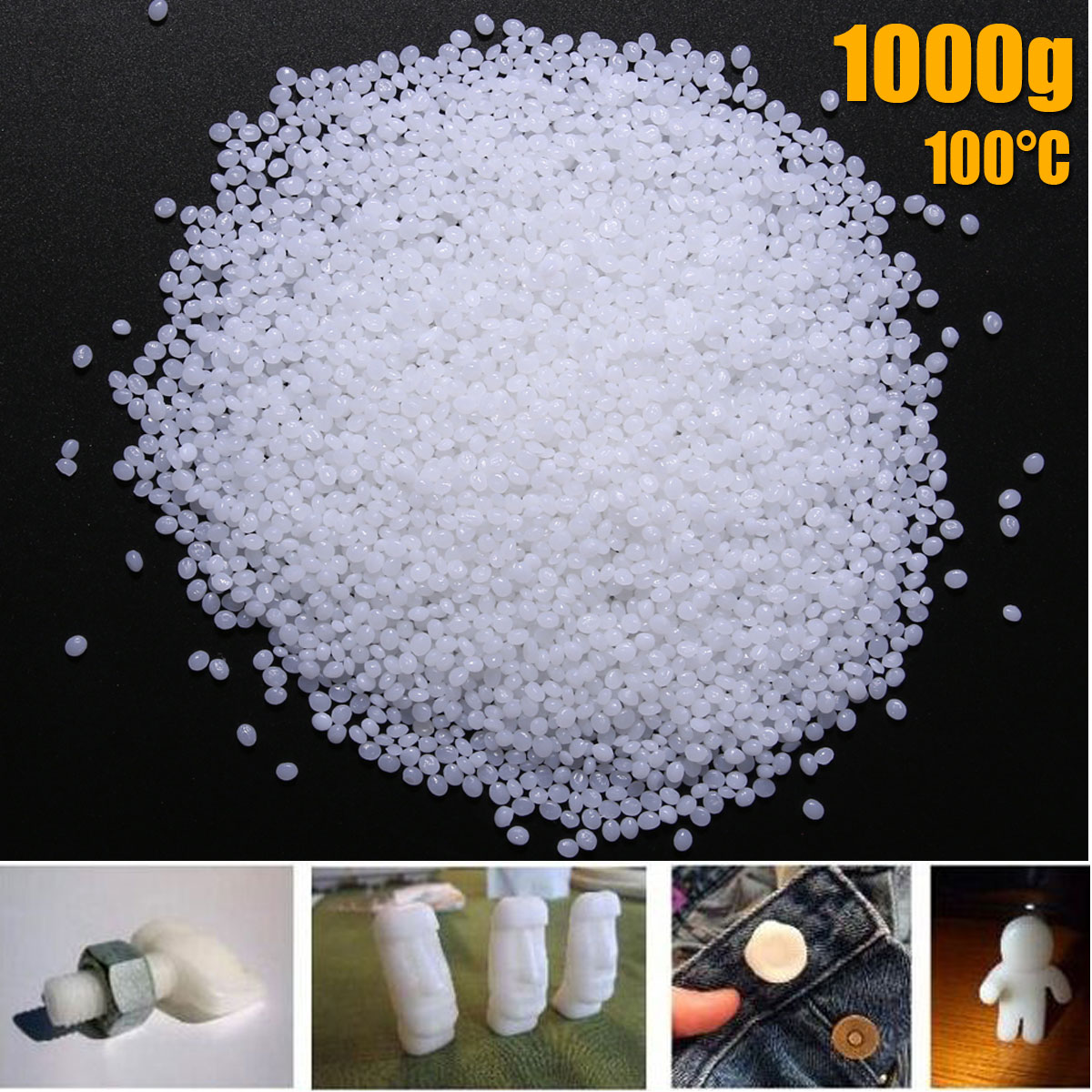 1000g Polymorph Mouldable Plastic Pellets Chrismas DIY Thermoplastic PCL Handmade Art Supplies Plastic Pellets