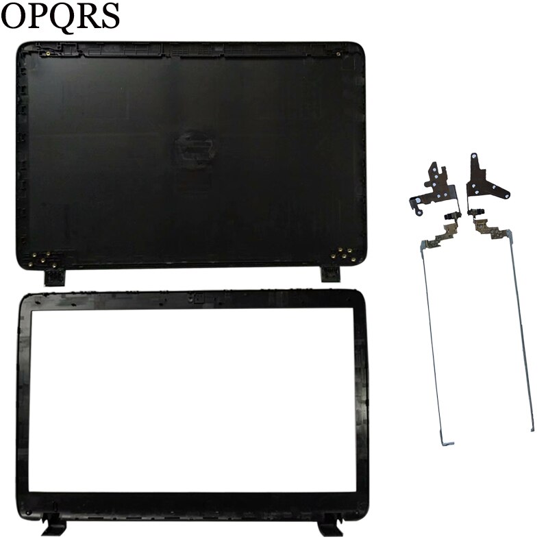 Cubierta inferior para ordenador portátil HP Probook 450, 455 G2 tapa superior de LCD, bisel frontal LCD, reposamanos, cubierta superior sin panel táctil, 791689-001/bisagras: A B and Hinges