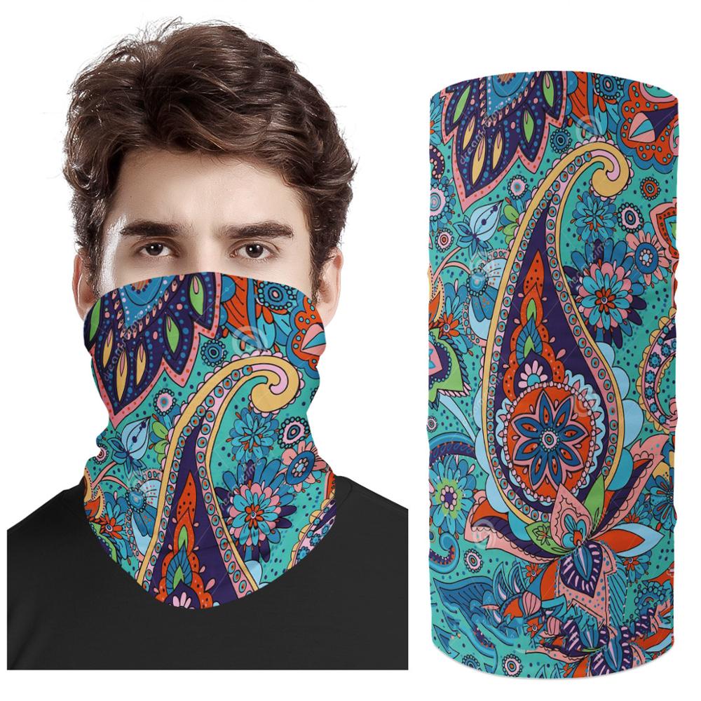 MOQ 1 Print Demand Pattern Polynesian Samoa Style Scarf UV Protection Magic Face Cover Scarf Dust Wind Bandana Balaclava