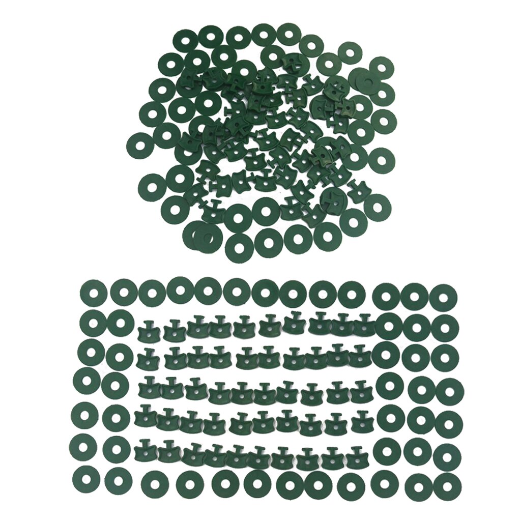 50PCS/100Pcs Plastic Greenhouse Twist Clips Set Shading Fixing Clips w/ Washers